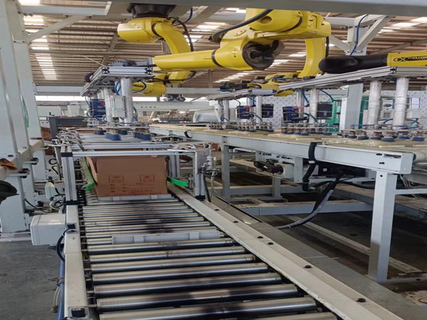 包裝碼垛機(jī)器人自動(dòng)線的組成 青島賽邦生產(chǎn)的包裝碼垛機(jī)器人