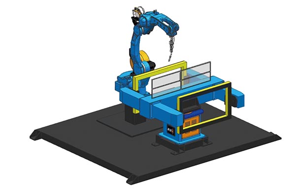 三軸水平旋轉(zhuǎn)變位機(jī)工作加工單元